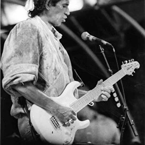 Rolling Stones - Cardiff - 17th July 1990 - Cardiff Arms Park - picture shows Keith