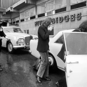 Rolling Stones: Charlie Watts at their hotel in Newcastle upon Tyne. March 1971 Rolling Stones: Charlie Watts at their hotel in Newcastle upon Tyne. March 1971