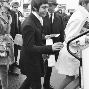 The Rolling Stones departure for America where they are to appear on the Ed Sullivan The Rolling Stones departure for America where they are to appear on the Ed Sullivan