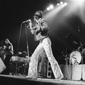 The Rolling Stones at the Empire Stadium, Wembley, London, Mick Jagger performing