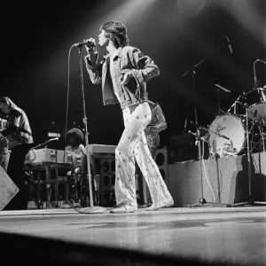 The Rolling Stones at the Empire Stadium, Wembley, London, Mick Jagger performing