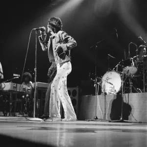 The Rolling Stones at the Empire Stadium, Wembley, London, Mick Jagger performing