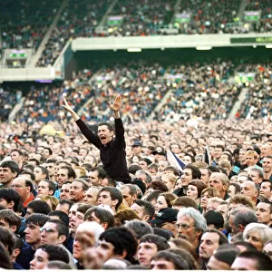 Rolling Stones fans during concert at Murrayfield Stadium Edinburgh. June 1999