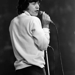 Rolling Stones lead singer Mick Jagger performing on stage at the New Musical Express Rolling Stones lead singer Mick Jagger performing on stage at the New Musical Express