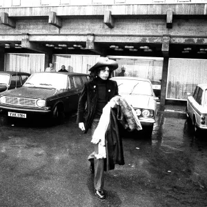 The Rolling Stones: Mick Jagger leaving a Newcastle Hotel 5th March 1971 after performing
