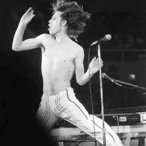 Rolling Stones. Mick Jagger sings on stage during the groups tour of the USA Rolling Stones. Mick Jagger sings on stage during the groups tour of the USA