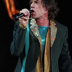 Rolling Stones: Mick Jagger on stage in Chicago in October 1997