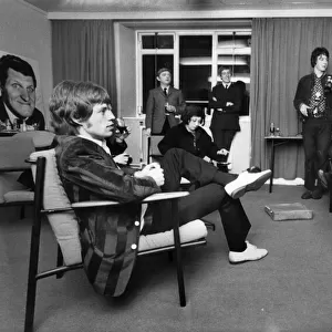 Rolling Stones: Mick Jagger talks with the Press during a break in rehearsals