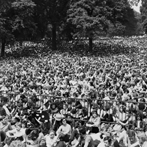 The Rolling Stones perform a free concert at Hyde Park, London