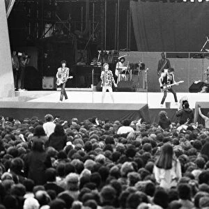 Rolling Stones performing live at Wembley Stadium. (Picture