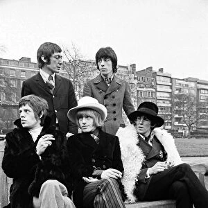 The Rolling Stones pictured in Green Park London for a press conference prior to their