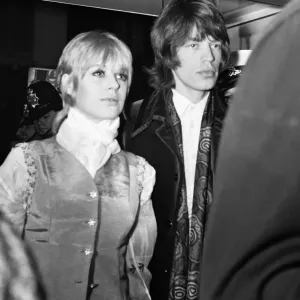 Rolling Stones pop group lead singer Mick Jagger, pictured with girlfriend Marianne Rolling Stones pop group lead singer Mick Jagger, pictured with girlfriend Marianne