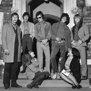 The Rolling Stones posing outside their Manchester Hotel The Rolling Stones posing outside their Manchester Hotel