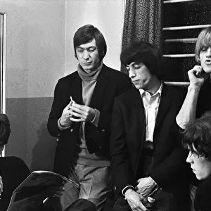 The Rolling Stones seen here backstage following the Stones concert at Regal Cinema