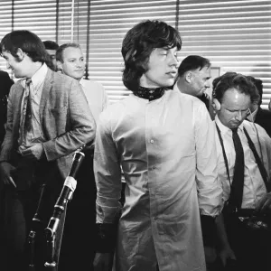 Rolling Stones singer Mick Jagger holding a press conference at Granada Studios in Soho Rolling Stones singer Mick Jagger holding a press conference at Granada Studios in Soho