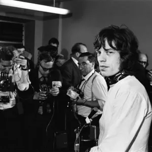 Rolling Stones singer Mick Jagger holding a press conference at Granada Studios in Soho Rolling Stones singer Mick Jagger holding a press conference at Granada Studios in Soho
