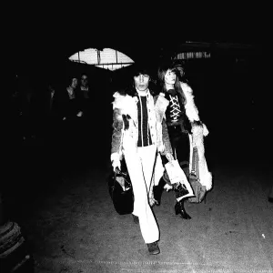 Rolling Stones: Bill Wyman & his girlfriend Astrid arrive at Newcastle Central Station Rolling Stones: Bill Wyman & his girlfriend Astrid arrive at Newcastle Central Station