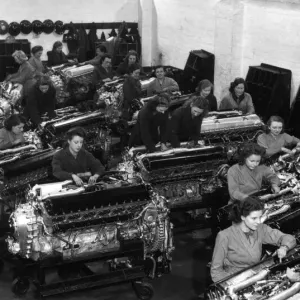 Rolls Royce Merlin engines being made at a factory in the Northwest of England Rolls Royce Merlin engines being made at a factory in the Northwest of England