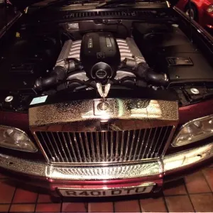 Rolls Royce Silver Seraph March 1998 inside engine of luxury car