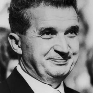 Nicolae Ceausescu Print, Romanian President 1974