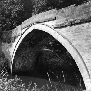 Lambton Castle Stone Bridge Print, July 1956