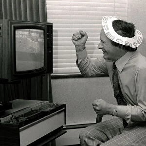 Romark - Hypnotist / Magician - 1976 watching a football match on television