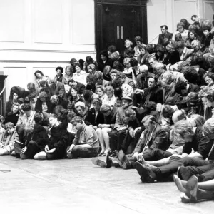 Print of Romark Hypnotist on City Hall Stage in Newcastle, March 1971