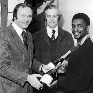Ron Atkinson, West Bromwich Albion Manager, presents magnum bottles of Moet Chandor Ron Atkinson, West Bromwich Albion Manager, presents magnum bottles of Moet Chandor