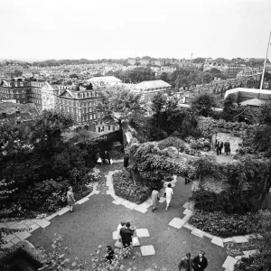 The roof gardens at Derry and Toms in Kensington High Street, London