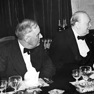 Roosevelt Stalin and Churchill at the Teheran Conference. November 1943