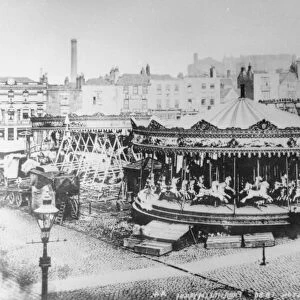 Roundabouts on The Horsefair, Bristol 1880