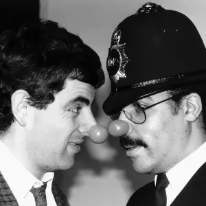 Rowan Atkinson Actor and Comedian with DC Lewis Nwaegbe