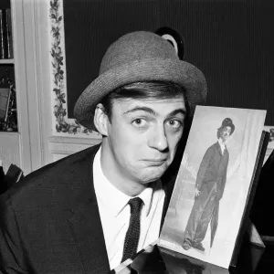 Black and white print of Roy Hudd at Dan Leno's home