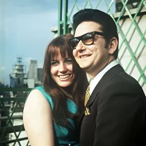 Roy Orbison with his new wife Barbara Anne Marie April 1969