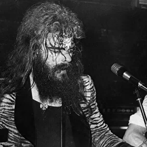 Roy Wood, of the pop group Wizard, performing at The Cavern Club, Liverpool, Merseyside