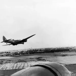 Royal Airforce Attack on Shipping at Rotterdam. Approaching their targets Royal Airforce Attack on Shipping at Rotterdam. Approaching their targets