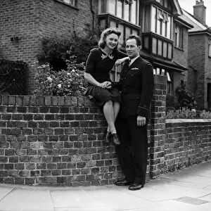 Royal Airforce Flying Officer Alan Preston with his partner Agnes Brown