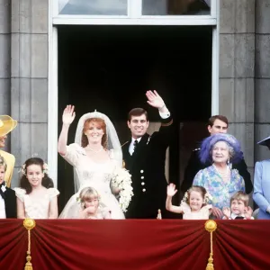 Royal Family on the Balcony Print at Buckingham Palace 1986