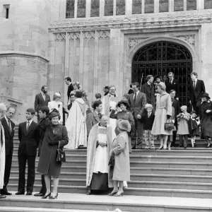 The Royal family pictured at St Georges Chapel, Windsor, after the Church service The Royal family pictured at St Georges Chapel, Windsor, after the Church service