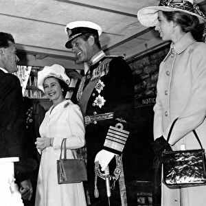 The Royal Family visit at the Guildhall, Dartmouth. Pictured are Queen Elizabeth II
