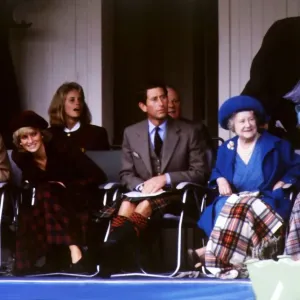 The Royal Family watching Braemar Highland Games 1987