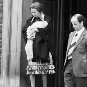 Her Royal Highness Anne leaves St Marys Hospital in Paddington Her Royal Highness Anne leaves St Marys Hospital in Paddington