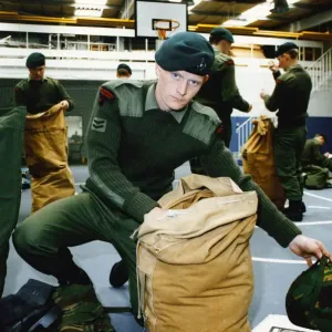 Royal Marine Commando Reservist Preparing for Iraq Print 23rd April 1981