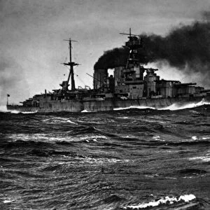 Royal Navy battlecruiser HSM Hood was sunk in the Battle of the Denmark Strait on 24th