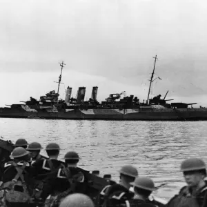 The Royal Navy County Class cruiser HMS Norfolk Print The Royal Navy County Class cruiser HMS Norfolk Print