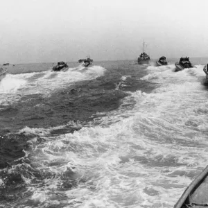 Royal Navy on a landing craft exercise. 16th June 1943 Royal Navy on a landing craft exercise. 16th June 1943