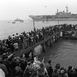 Royal Navy task force set sail for the Falklands following the invasion by Argentine