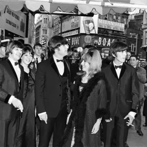 Royal premiere of The Beatles new film Help! at the London Pavillion in Piccadilly circus Royal premiere of The Beatles new film Help! at the London Pavillion in Piccadilly circus