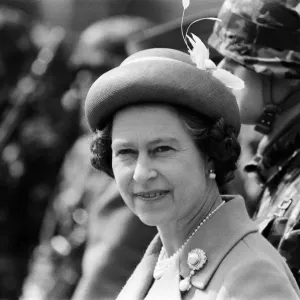 The royal tour of Switzerland. Pictured, Queen Elizabeth II inspecting troops