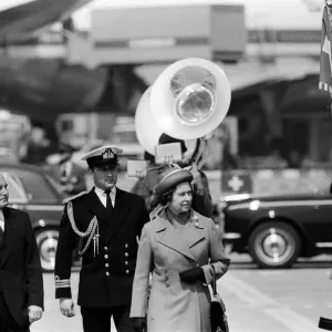 The royal tour of Switzerland. Pictured, Queen Elizabeth II. 1st May 1980